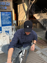Rust balloon denim pants
