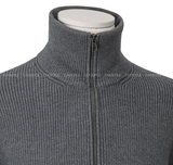 Nade Washable Overfit High Neck Turtle Semi-Zip-Up Knit