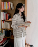 #Seersucker Check Overfit Shirt (2color)