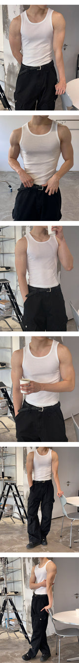 [MUSCLE FIT] Daily basic sleeveless(4color)
