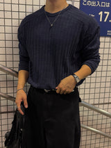 ビッグ リブド バイアス ロングスリーブ Tシャツ