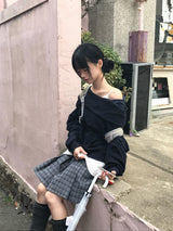 リブヴィンテージチェックスカート