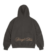 horse hood zip up (dark grey)