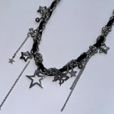 Black silver drop star star star