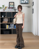 Yudee Dot Puff Short Sleeve Set