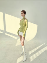 1155. Via scarf halter top bolero set (5color)