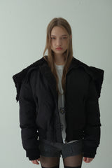 HOODED FLIGHT JUMPER_BLACK