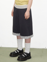 フローラルバミューダパンツ ネイビー
