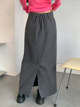 WOOL SOFT LONG SKIRT (4COLOR)