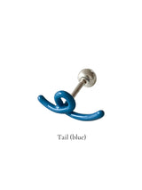 Rainbow doodle piercing (Blue)