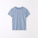 スリムレーベルハーフTシャツ スカイブルー
