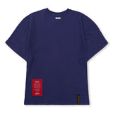 ピンスマイルセミオーバーサイズTシャツ パープル / スカイブルー