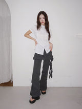 cool frill layered skirt bendable pants