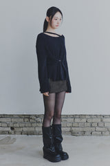 RUBY HOOK OVER KNIT black