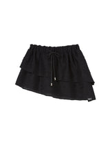 ツイストフリルスカート ブラック