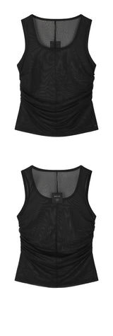 [mnem] Mesh Layered Tank (black)