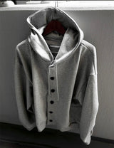 "Anbuck Button Hooded Jacket "