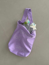 Portrait Wide Strap Shoulder Bag - Grape