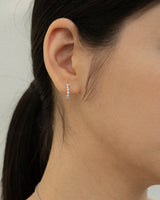[White Gold] Twinkle One-touch Earrings