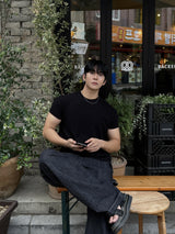 マッスルショルダーリブ半袖Tシャツ