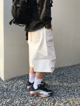 Maze Pintuck Bermuda Pants 3C
