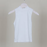 24SS クロップドハーフタートルネックノースリーブTシャツ