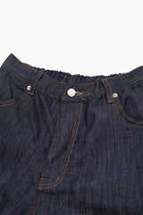 Rixen raw denim bermuda pants