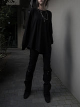 unbalanced loose-fit long sleeves (3color)