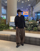 マレルワンタックワイドコットンパンツ