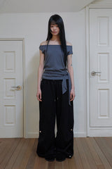 Thira stripe 2-way tee