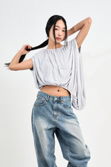 Bico Shirring Unbalance Top