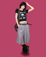 striped bermuda pants (belt set / 2color)