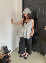 アルポ アンクル丈 フリルパンツ