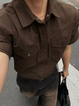 Frix snap western short-sleeved shirt