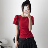 Slim Fit 🌟 Spandex Basic Plain Short-Sleeved T-shirt (8 colors)