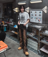 Grunge Nothing Printing Short Sleeve T-shirt
