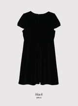 [SHOPPERMADE] ベルベットパフミニドレス