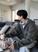 Cant Hachi Warm Knit Hooded Zip-Up