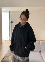 [unisex] サルコットンフードジップアップジャケット