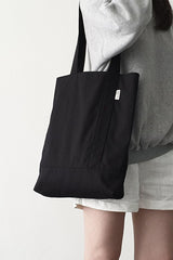 Twill simple line bag - black