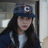 Cロゴ チェック キャップ (Brown Check)