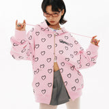 BN Heart Pattern Hood zip-up [2Color]