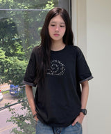 STAR スワール レイヤード ロールアップ 半袖Tシャツ