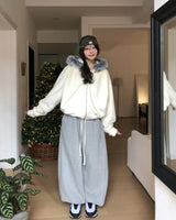 Dion brushed wide jogger pants