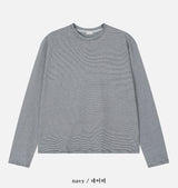 No.1420 ストライプカッティングクロップT(4color)