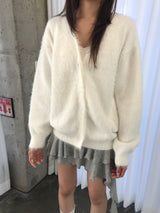 モヘアカーディガン