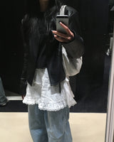 Ribbon frill mini skirt