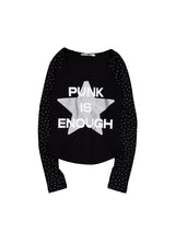STAR SLEEVE PUNK TOP /  BLACK