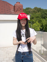 ラッキー クローバー キャップ / レッド