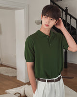 Palette Soft Collar Short Sleeve Knit
